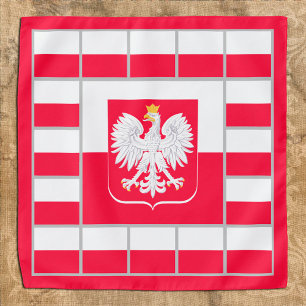 Patriotic Polish Flag Bandana, fashion Poland Bandana