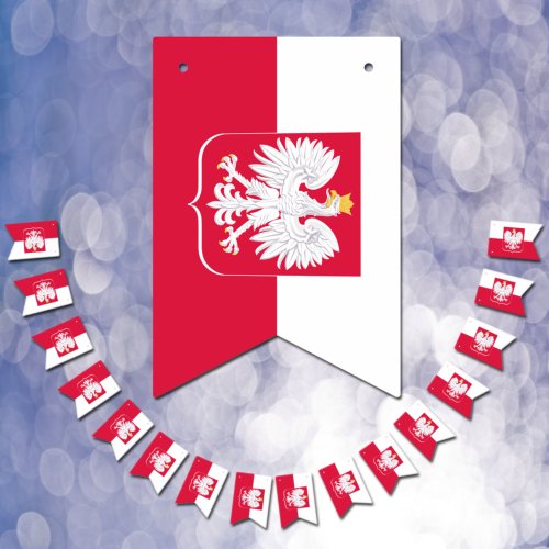 Patriotic Polish Flag bunting banners Poland