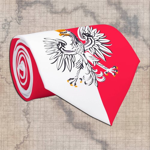 Patriotic Polish Flag Eagle Poland business Neck Tie