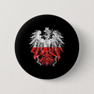Patriotic Polish Heritage Roots Poland Eagle Badge Button