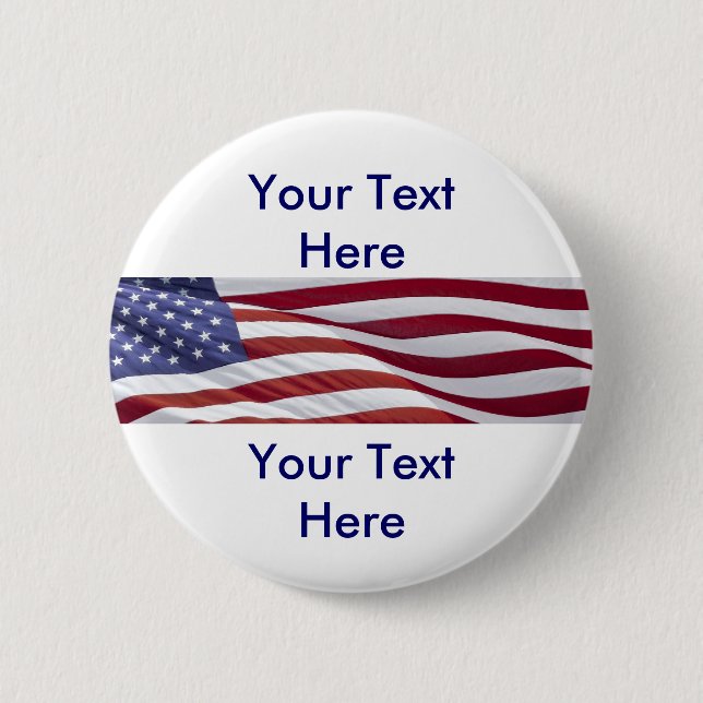 Patriotic Political Campaign Button (Front)