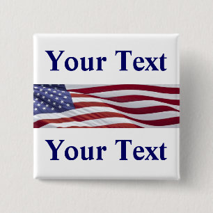 Patriotic Political Campaign Button