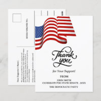 Patriotic Political Campaign Election Thank You