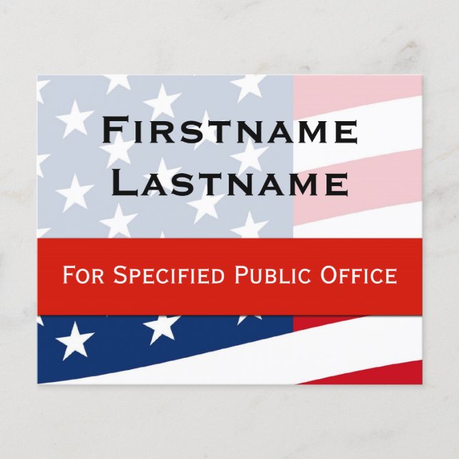 Patriotic Political Campaign Flyer, Small Size Flyer (Front)