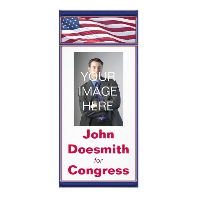 Patriotic Political Campaign Rack Card (Front)