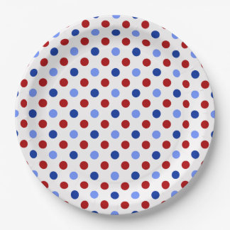 Patriotic Polka Dots Paper Plates