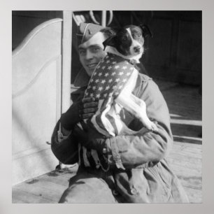 Patriotic Pooch, early 1900s Poster