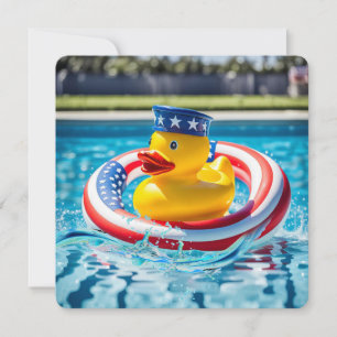 Patriotic Pool Party Invitation