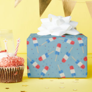 Patriotic Popsicles Wrapping Paper