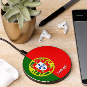Patriotic Portugal Charger, Portuguese Flag Wireless Charger