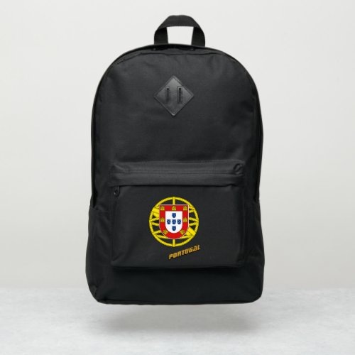 Patriotic Portugal  Portuguese Coat of Arms Flag Port Authority Backpack