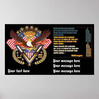 Patriotic poster  large to small See Notes