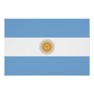 Patriotic poster with Flag of Argentina