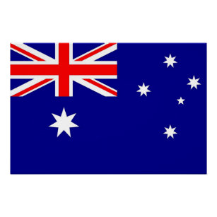 Patriotic poster with Flag of Australia
