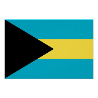 Patriotic poster with Flag of Bahamas