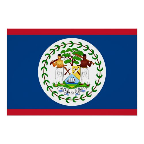 Patriotic poster with Flag of Belize