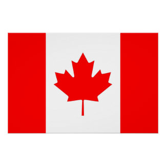 Patriotic poster with Flag of Canada