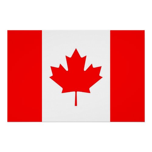 Patriotic poster with Flag of Canada