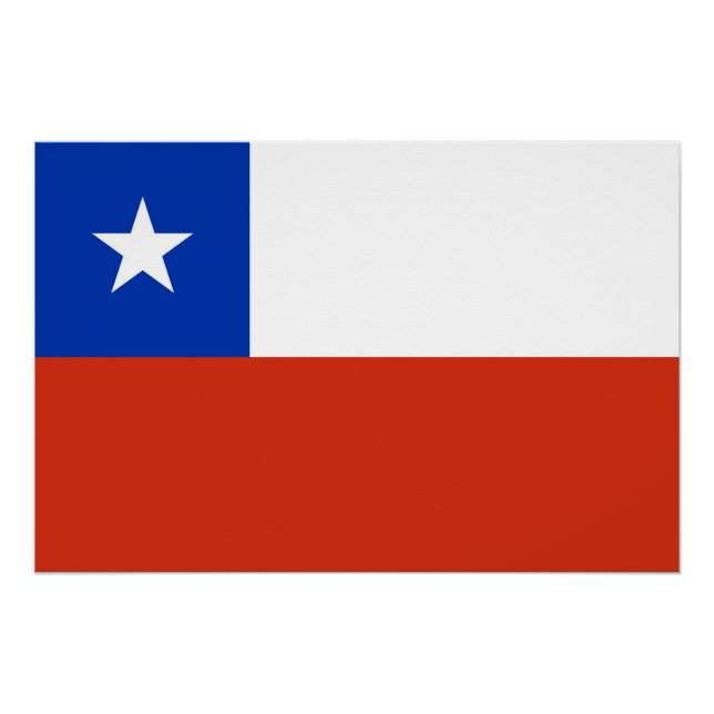 Patriotic poster with Flag of Chile (Front)