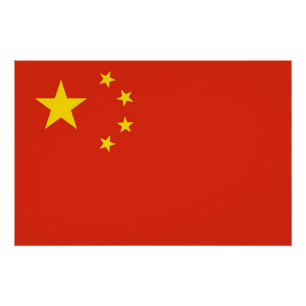 Patriotic poster with Flag of China