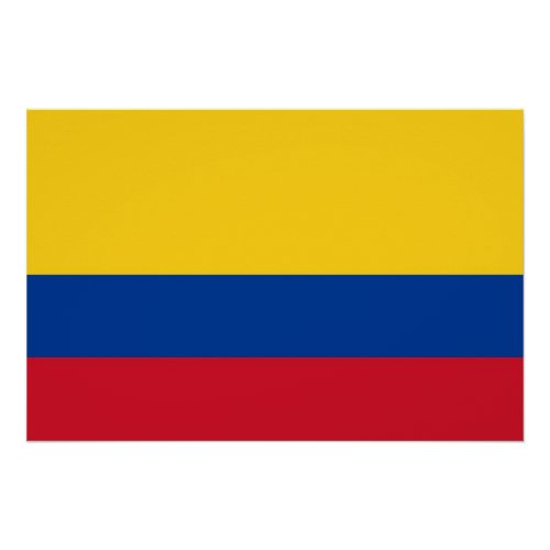 Patriotic poster with Flag of Colombia