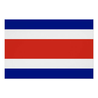 Patriotic poster with Flag of Costa Rica