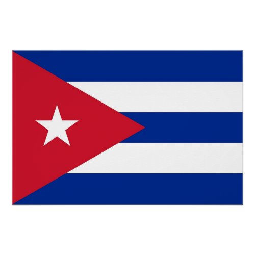Patriotic poster with Flag of Cuba