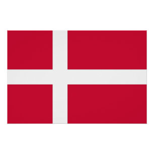 Patriotic poster with Flag of Denmark