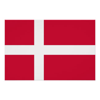 Patriotic poster with Flag of Denmark