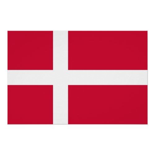 Patriotic poster with Flag of Denmark