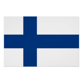 Patriotic poster with Flag of Finland