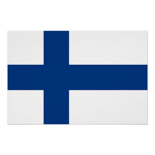 Patriotic poster with Flag of Finland