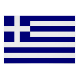 Patriotic poster with Flag of Greece