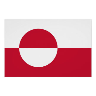 Patriotic poster with Flag of Greenland