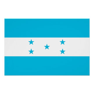 Patriotic poster with Flag of Honduras