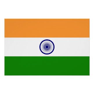 Patriotic poster with Flag of India