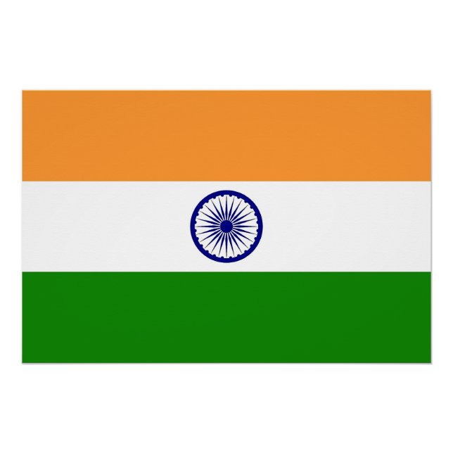 Patriotic poster with Flag of India (Front)