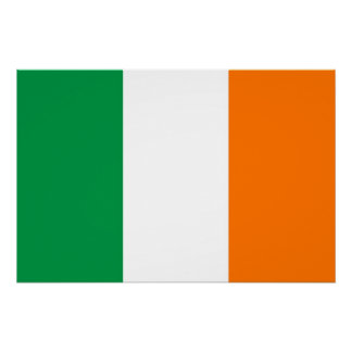 Patriotic poster with Flag of Ireland