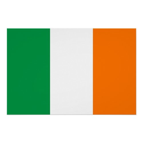 Patriotic poster with Flag of Ireland