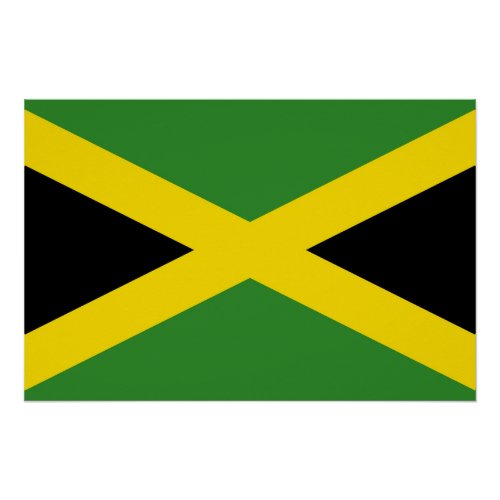Patriotic poster with Flag of Jamaica