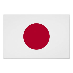 Patriotic poster with Flag of Japan