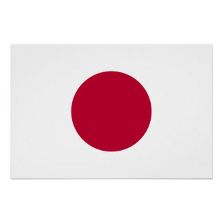 Patriotic poster with Flag of Japan