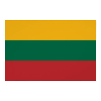 Patriotic poster with Flag of Lithuania