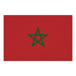 Patriotic poster with Flag of Morocco