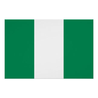 Patriotic poster with Flag of Nigeria
