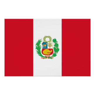 Patriotic poster with Flag of Peru