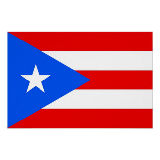 Patriotic poster with Flag of Puerto Rico