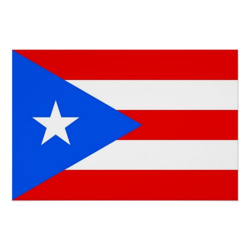 Patriotic poster with Flag of Puerto Rico