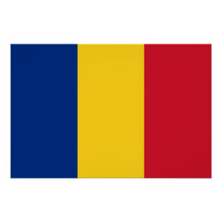 Patriotic poster with Flag of Romania