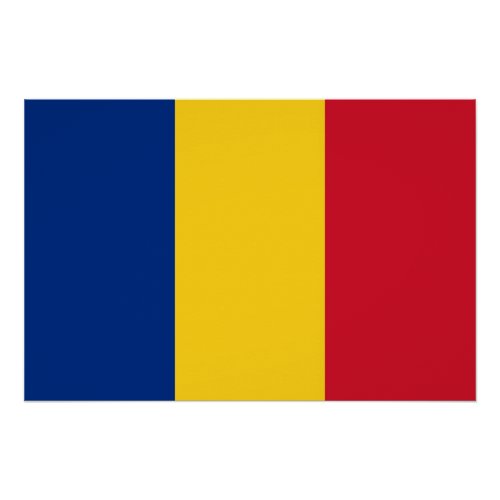 Patriotic poster with Flag of Romania